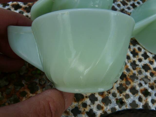 Celadon green 6-cup service