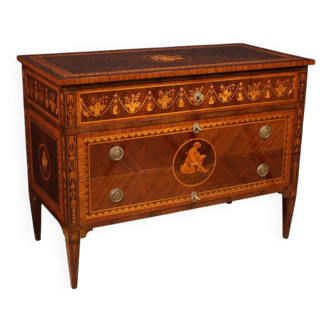 Italian inlaid chest of drawers in Louis XVI style