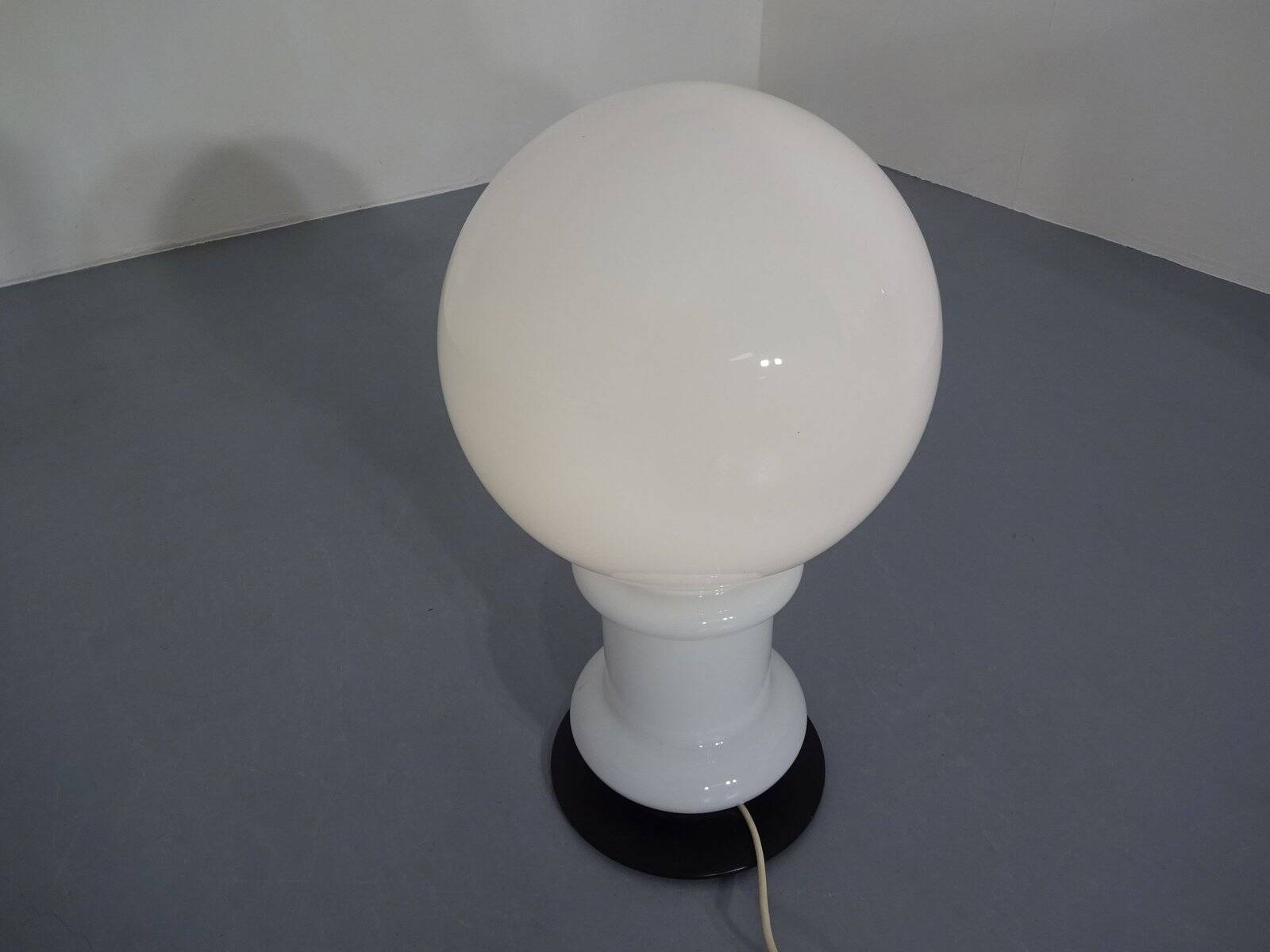 Opal Glass Floor Lamp from Glashütte Limburg, Germany, 1960s