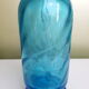 Siphon ancien eau de Seltz en verre Bleu