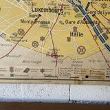 Old school map of Paris