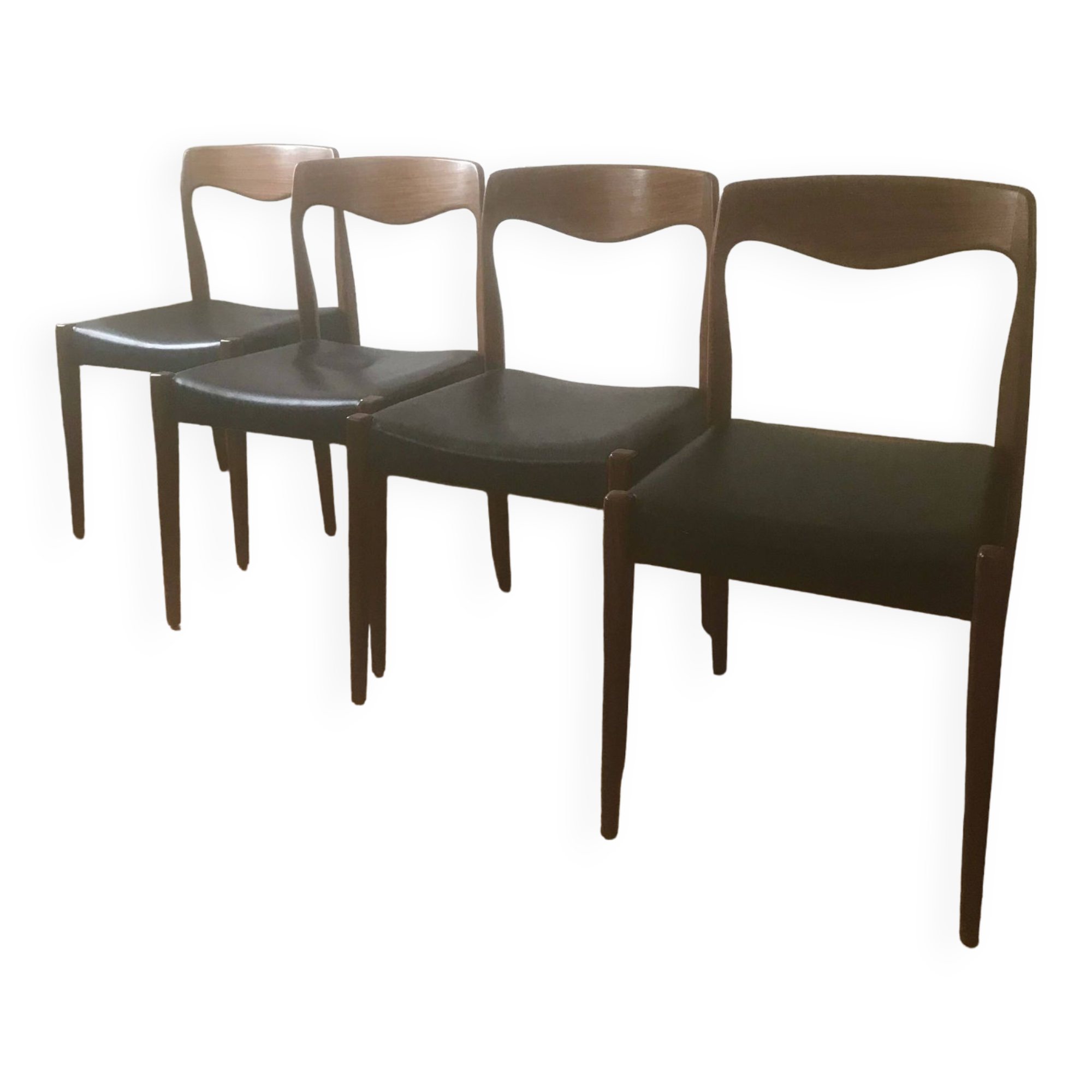 Set of 4 Scandinavian chairs 1960