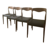 Set de 4 chaises scandinaves  1960