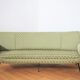 Curved silk sofa by Gigi Radice, 1950