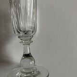 Set de 9 flutes à champagne tulipe Louis Philippe à cotes plates mi 19e