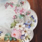 Pair of small porcelain dishes painted with birds and flowers 19th