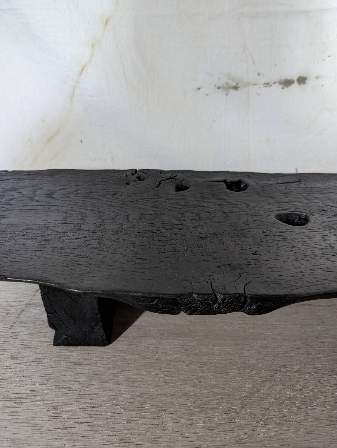 Table basse chêne brûlé
