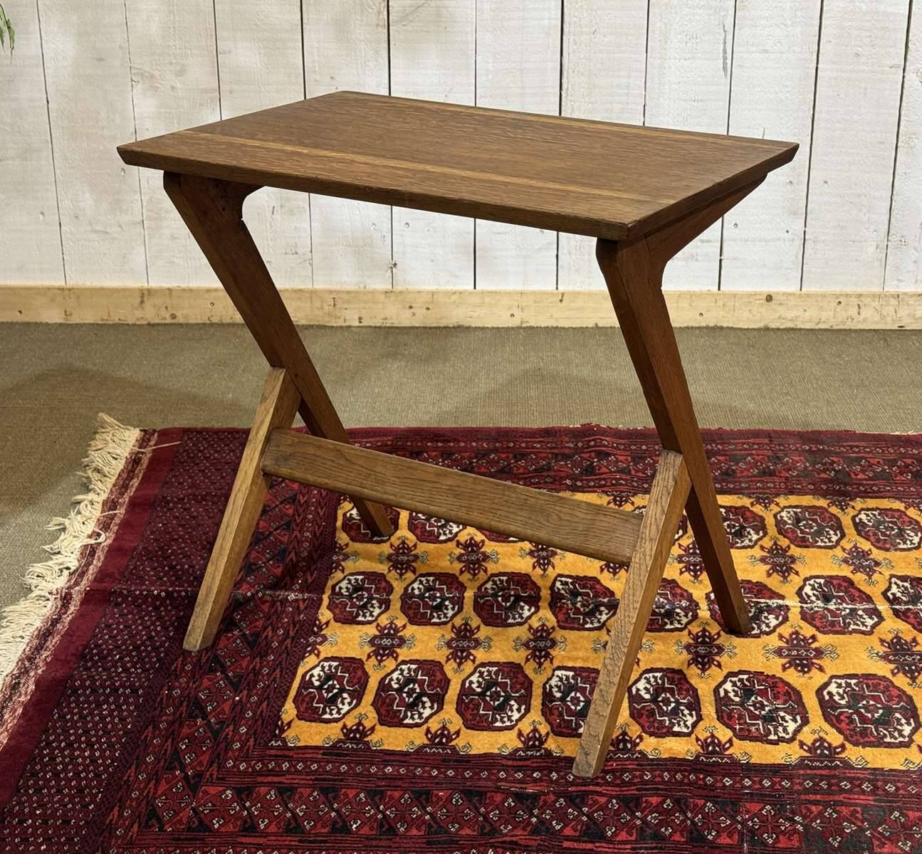 1970s oak side table