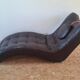 Contemporary Italian leather chaise longue meridian