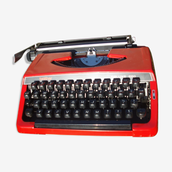 Machine a écrire rouge vintage révisée et nettoyée marque Brother 220