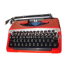 Machine a écrire rouge vintage révisée et nettoyée marque Brother 220