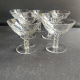 7 Baccarat Saint Hélier champagne glasses