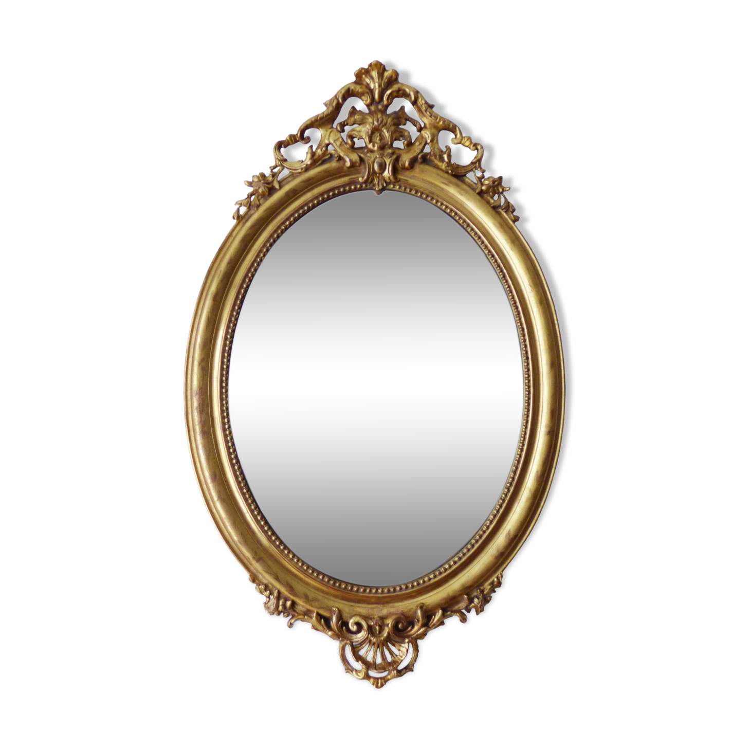 Antique Napoleonic Mirror with Gold Leaf