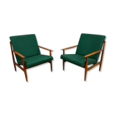 Paire de fauteuils vert par Frantisek Jirak pour TON Bystřice Thonet