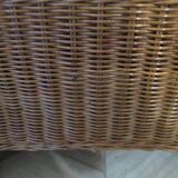 Vintage-Beautiful Colonial Style Armchair - Woven Rattan - Exotic Wood - 80s