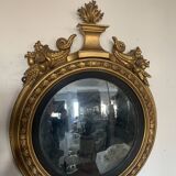 Miroir sorcière en bois sculpté doré XIX siècle