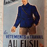 Carton publicitaire  "Au fusil",  années 1950