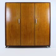 Vintage Bauhaus Chromed Tubular Steel Wardrobe by Hynek Gottwald, 1930s