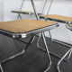 Set of 4 folding cane chairs