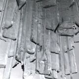 Mazzega, xl vintage clear murano glass elements chandelier from 70s