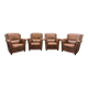 Ensemble de fauteuils Chesterfield anglais classiques