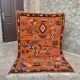 Moroccan wool rug in orange – Bohemian decoration for little ones