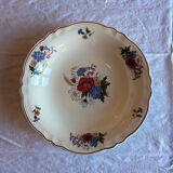 Large antique fine earthenware plate – Sarreguemines – Aigreste decoration