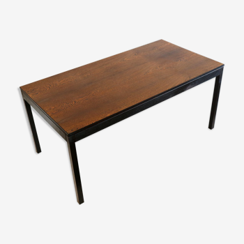 Vintage extendable wenge Brutalist dining table from the 1960s