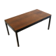 Vintage extendable dining table in wenge Brutalist style from the 1960s.