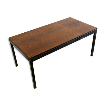 Vintage extendable dining table in wenge Brutalist style from the 1960s.