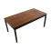 Vintage extendable dining table in wenge Brutalist style from the 1960s.