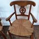 Pair of armchairs paillé and wood style Directoire