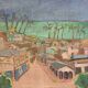 Port d’Afrique, huile sur toile signé Liotard