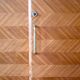 Teak enfilade with herringbone pattern from the 1950s.