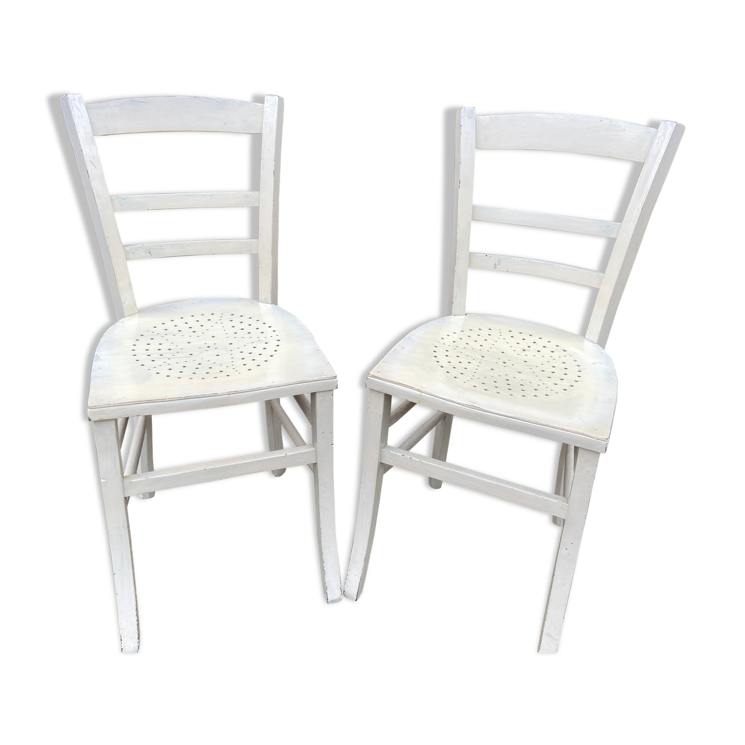 Chaises bistrot bois courbé brasserie peinte