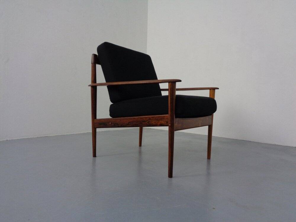 Danish Model 56 Armchair in Rosewood by Grete Jalk for Poul Jeppesen, 1960s