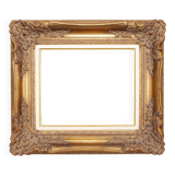 Marco barroco vintage de madera y paspartú hecho a mano.