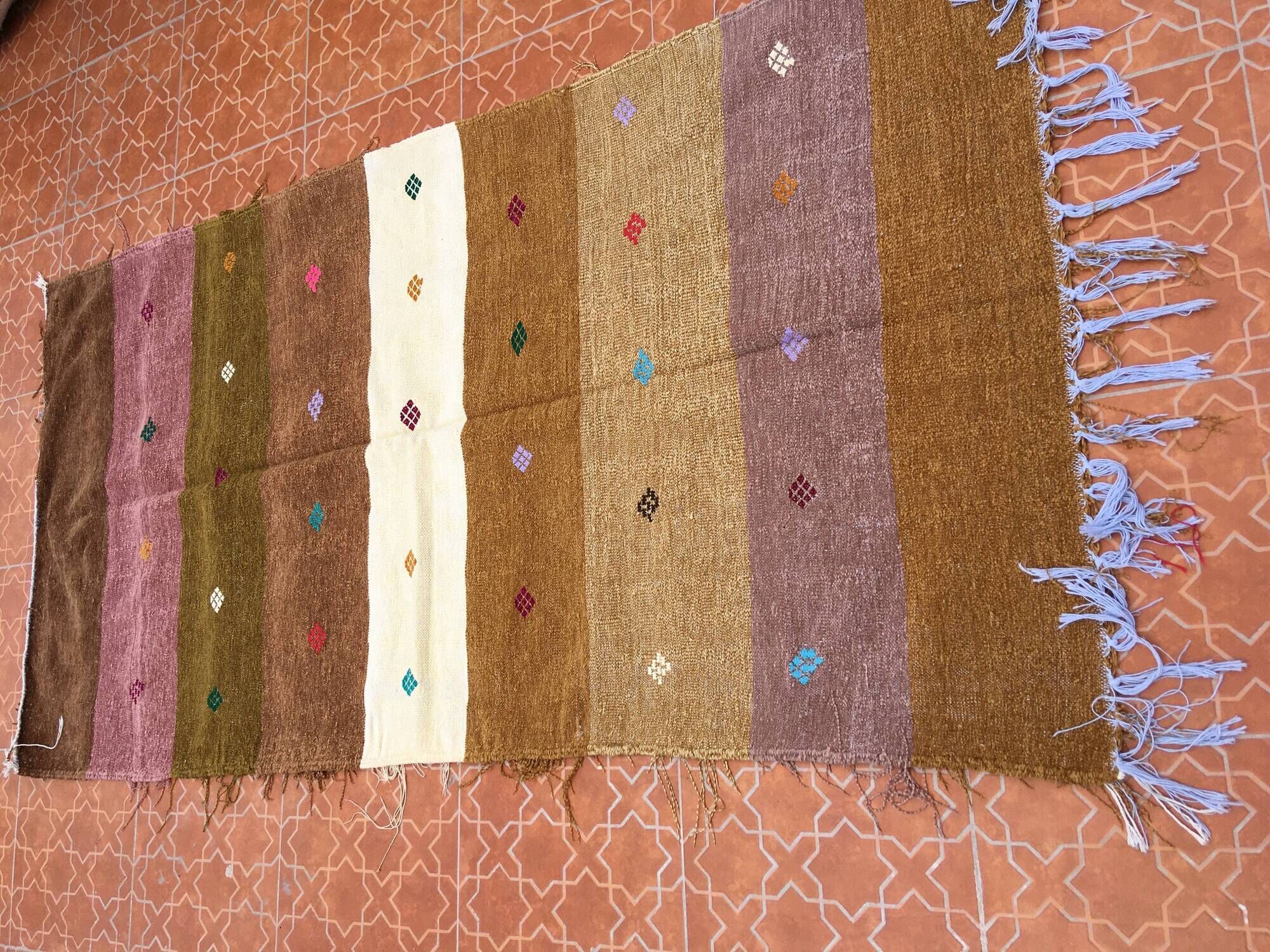 Carpet Kilim Oued-Zem, Velvet, Berber 1m53 x 93 cm