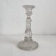 Antique baluster-shaped molded glass candlestick holder