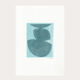 Painting on paper • turquoise blue m720 • signed eawy