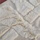 Moroccan Berber rug in ecru 300x200 cm, handmade rug with geometric design.