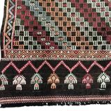 Geometric Handwoven Bohemian Kilim Rug