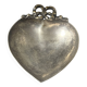 Heart and bow metal silver-plated catchall tray