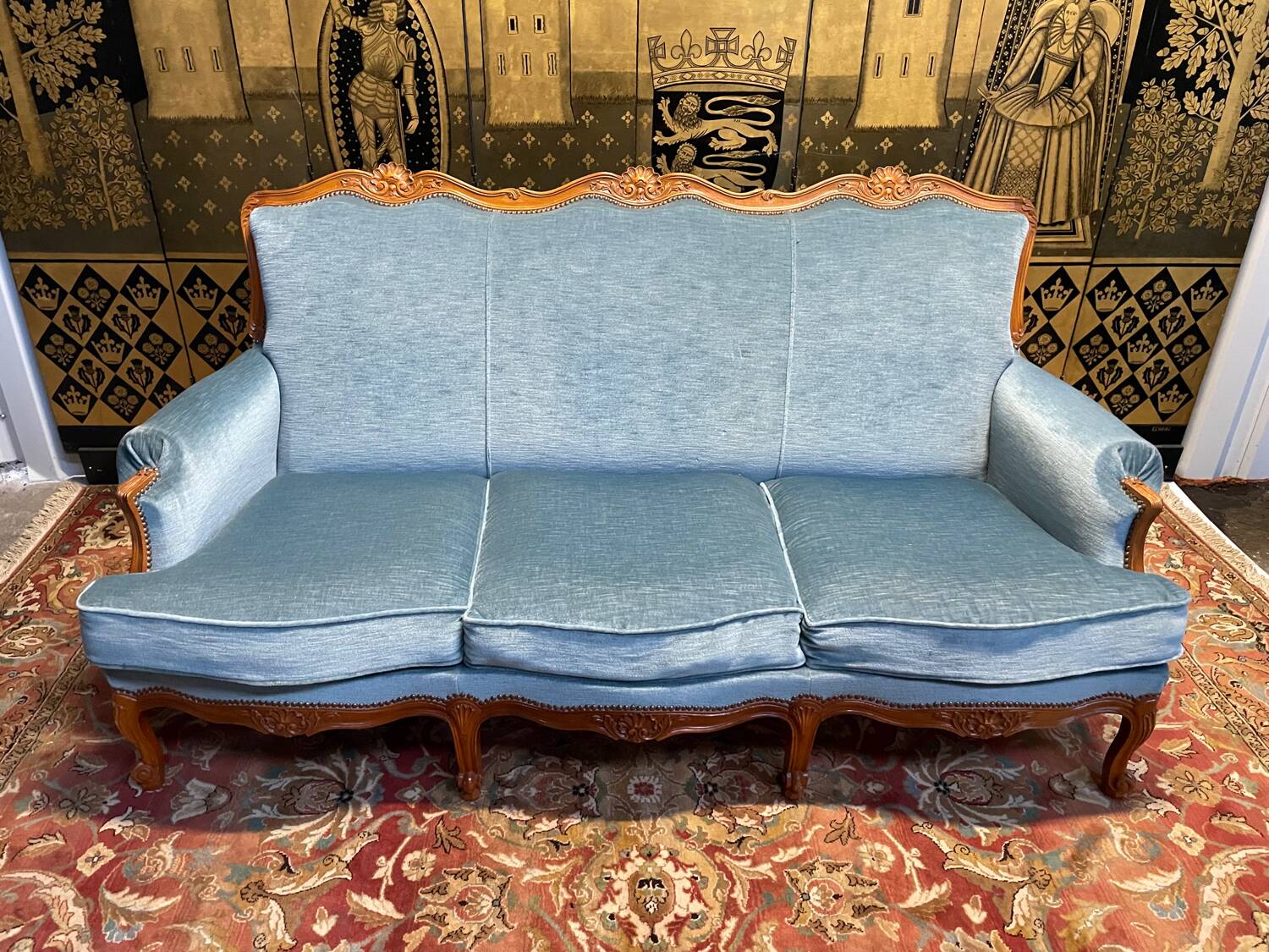 Louis XV style living room Sofa and pair of Armchairs