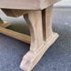 Large extendable monastery table stripped in raw solid oak 200 cm