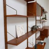 Danish Modern 5-Bay Modular Teak Wall Unit by Poul Cadovius for Cado, 1950s