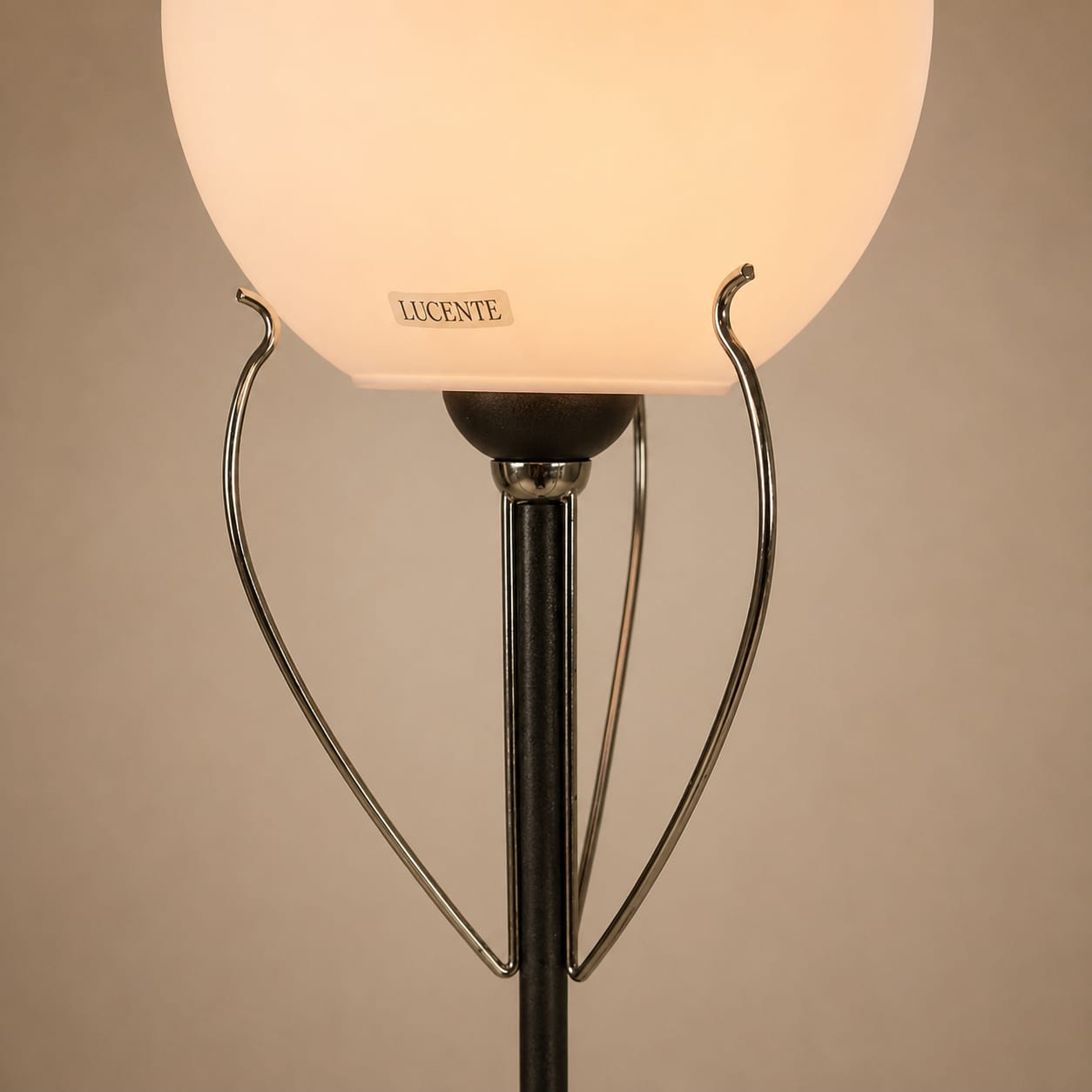 Italian design floor lamp with blue Murano glass, 1990s