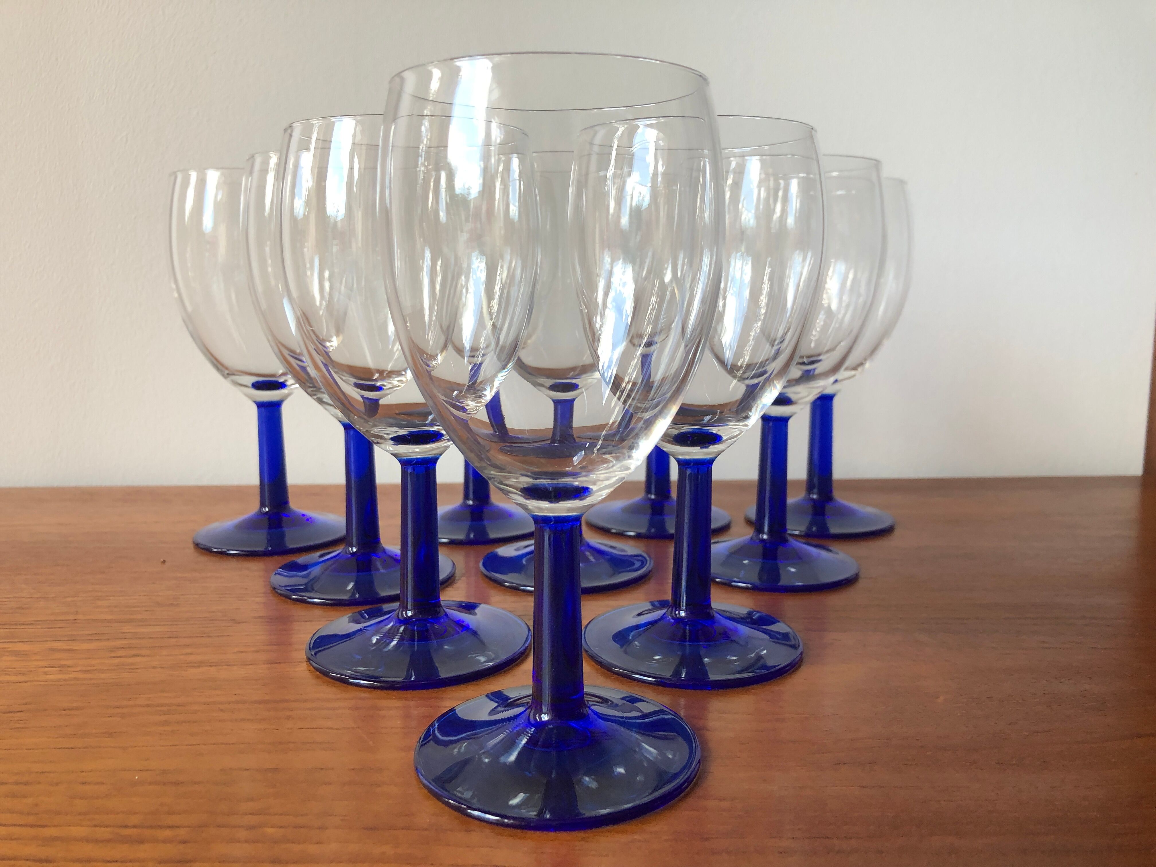 Vintage cobalt blue stemmed lenses