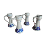 Lot of 4 Alsace sandstone candlesticks