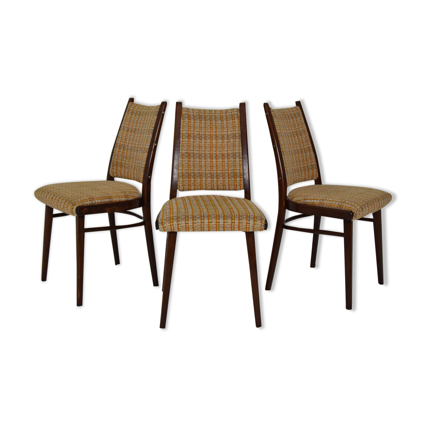 Mid-century set of Three Chairs by Ton,1960‘s.